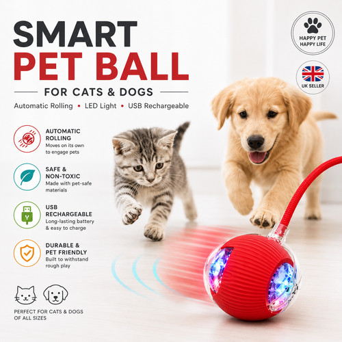Automatic rolling pet ball toy - pet,