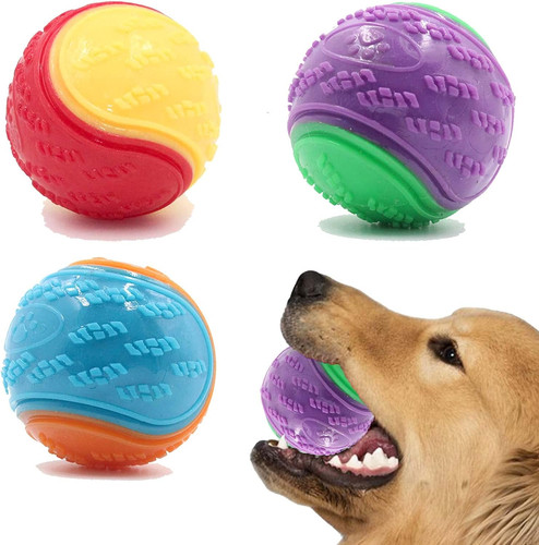 3pcs squeaky dog ball - squeaky,